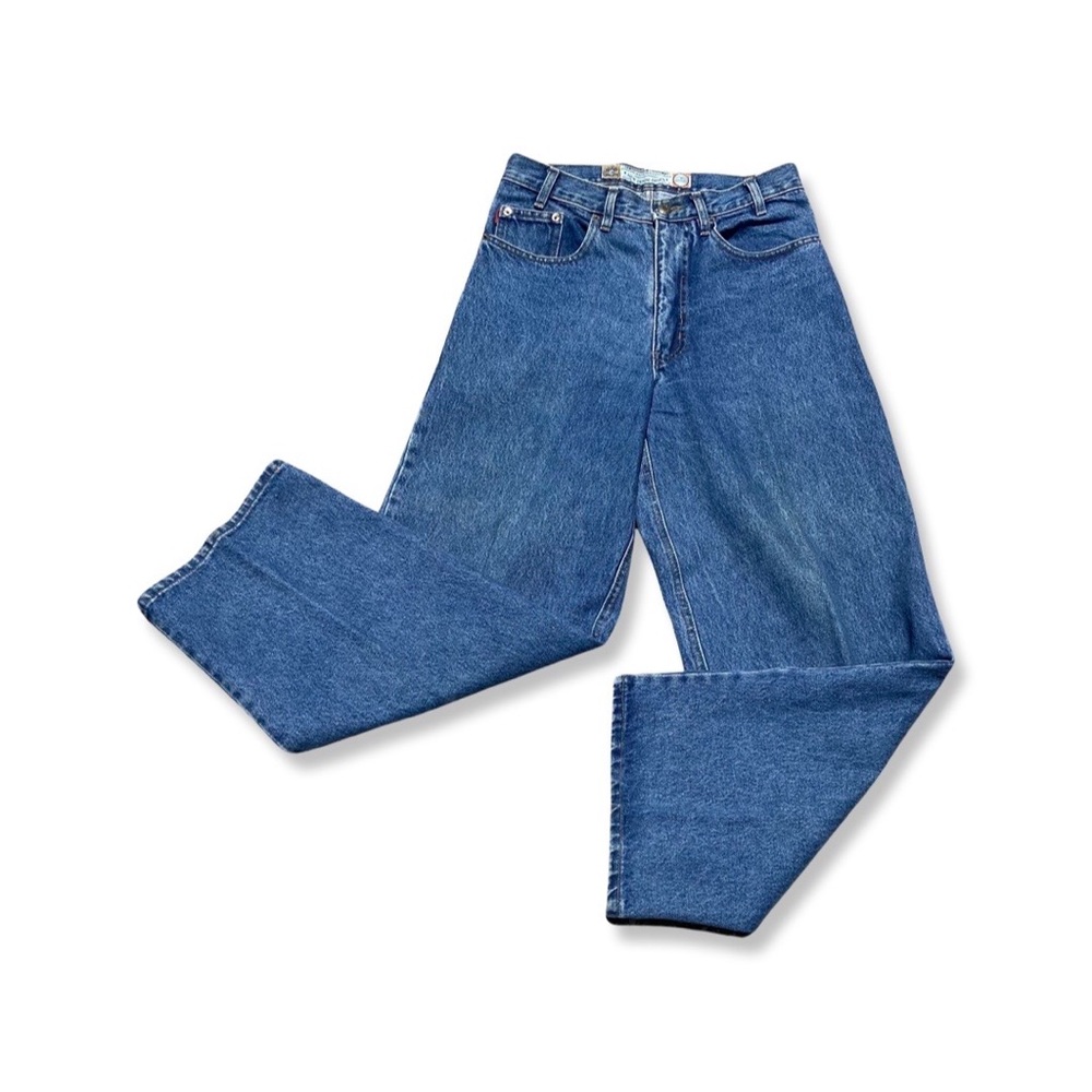 Vintage Gold Crest Bugle Boy Wide Bottom Jeans Baggy 29x30